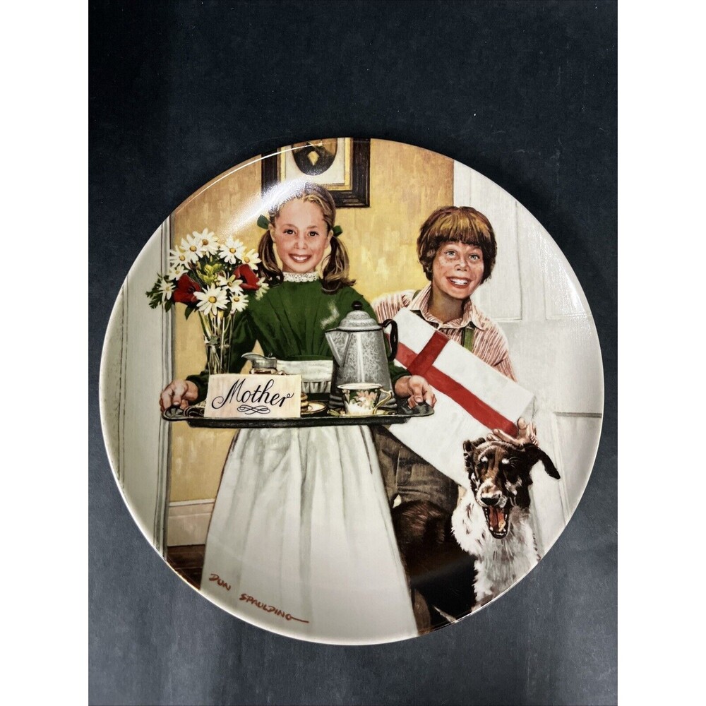 Vintage Mother's Day‎ 1983 Don Spaulding Limited Edition Knowles Plate Numbered